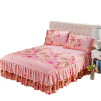 妩媚花王 床裙120x200cm 床裙单件韩版加厚磨毛床罩简约床盖1.2/1.5/1.8/2.0m床