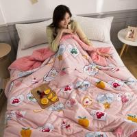 馨橙-花边工艺可机洗 儿童夏被100*150cm 薄款空调被夏凉被水洗棉夏被可机洗薄被子单人儿童春秋被