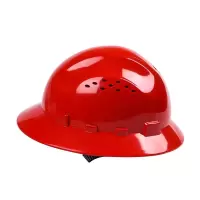 新款大沿帽(红色) 大帽檐 安全帽 宽边大 沿 工地 遮阳 防晒安全帽 防护用品 安全帽