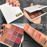 NUDE16色眼影 NNUEDWE16色眼影盘珠光亮片眼影不脱妆大地色初学者彩妆