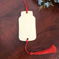 (30个)心愿瓶 红绳+流苏 50张木质祈福挂牌 装饰吊牌 手写心愿许愿牌 刻字LOGO标签小木牌