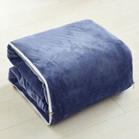 藏蓝 合上40*40打开105*150cm 加厚抱枕被子两用冬季汽车午休空调被夏凉被办公室午休靠垫枕头被