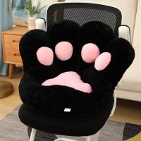 黑色猫肉球 小号(50*60cm) 少女心萌猫爪半包围一体坐垫大靠垫抱枕地上榻榻米客厅椅子屁股