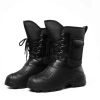 黑色 40 户外冬季男士雪地靴中筒靴防水防滑棉靴加厚加绒钓鱼鞋保暖靴冰钓