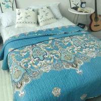 蓝色高贵 150*220 床盖双面夹棉防滑宿舍床垫两面用加大裸睡四季垫多功能盖毯床盖