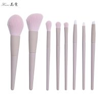 8支樱花粉裸刷 花霓樱花粉8支化妆套刷散粉刷眼影刷全套化妆刷套装软毛收纳筒