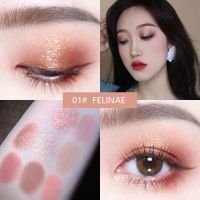 XR-01 小型猫 收藏关注送眼影刷【XR】 NOVO动物九色眼影学生日常珠光超闪粉防水平价初学者大地色眼影盘
