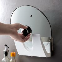 白色 双庆厨房吸盘式锅盖架置物架免打孔菜板架免钉免钻砧板架收纳架子