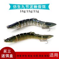 随机颜色*1 小号泥鳅(10cm/10g) 仿生九节泥鳅假饵多节路亚鱼饵远投缓沉海钓淡水翘嘴鲈鱼黑鱼套装