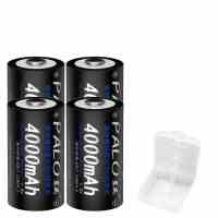 4节2号电池 星威 2号充电电池液晶充电器套装 C型二号电池可充1号5号7号电池