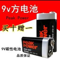 9v电池1节 9v碳性无汞干电池浇地遥控器玩具麦克风万用表9号电池9v电池