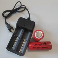 2节电节+双糟充电器1个 26650锂电池强光手电筒专用可充电池3.7伏大容量怏速双槽充电器