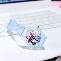 不发光/冰雪奇缘蓝色 关注收藏店铺送备用电池 七彩夜光奥特曼儿童手表男童女童中小学生卡通电子手表3到15岁