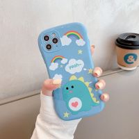 光面小蛮腰[蓝色恐龙] 苹果12[6.1寸] 小蛮腰苹果12/11promax手机壳iPhonex/6sp防摔xr软7/