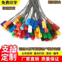 25CM可按要求定制 10条自带流水号编码 铅封钢丝封条抽紧式一次性铅封锁扣电表集装箱物流封签施封锁扎带