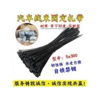 [10根] 黑色自锁式防冻扎带尼龙耐寒5x300mm勒死狗一拉得线束电线绑带
