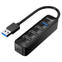4口USB3.0+2.0黑色15cm iDsonixUSB3.0高速集线器分线器一拖四U盘移动硬盘读取Type-c供电