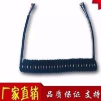 黑2芯0.2平方 2.5米 国标2芯3x弹簧线1.5螺旋电线缆2.5 0.2平方4 6 7 8 1.0黑色电源线