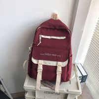 6213红色[防水加强面料] 单包 韩版书包原宿ulzzang高中学生初中少女百搭森系ins风双肩包大容量