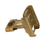 车把短款-金色[铝合金/防震防抖] 电动车手机支架摩托车导航架山地自行车通用车架外卖骑行装备防震