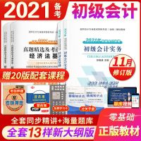 初级会计(视频课件+题库软件) 单要视频课件+题库软件 2021年初级会计教材实务+经济法基础初级会计轻松过关1一轻