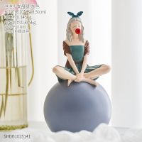泡泡少女盘腿【灰色】 创意泡泡少女摆件可爱治愈系装饰品闺蜜生日礼物教师节礼物女老师