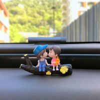 初恋情侣[ 蓝 粉 ]不带号码牌款 挪车电话临时停车牌创意卡通可爱小情侣款汽车摆件车载车内装饰品