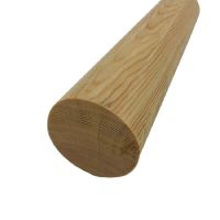松木4公分白胚 楼梯圆扶手实木靠墙扶手圆棒扶手 橡木松木圆形工程扶手 楼梯扶手