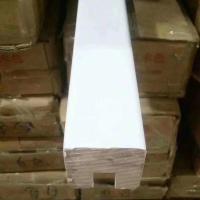 白色 室内简约钢化玻璃楼梯扶手复式实木油漆卡槽玻璃扶手阁楼实木扶手