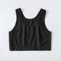 套头网格款 黑色 偏小一码 5XL 束胸衣les 学生显胸小缩胸套头束胸内衣女大胸显小t绷带陌希多