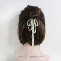 王小姐珍珠蝴蝶飘带古典流苏发圈头饰仙女气质头绳发绳发圈优雅女 王小姐珍珠蝴蝶飘带古典流苏发圈头饰仙女气质头绳发绳发圈优雅