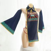 蓝+黄 均码 (非成人勿拍)僵尸娘COS套装可爱内衣女符咒性感古典制服旗袍情趣