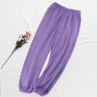绒裤紫 -RX M [78-100] 睡衣女秋冬季加厚法兰绒保暖学生韩版可爱珊瑚绒可外穿家居服套装