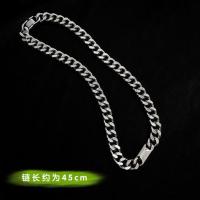 钛钢项链(链长约为45cm) 嘻哈古巴链粗链条钛钢项链女ins土酷冷淡风潮个性小众锁骨链颈链