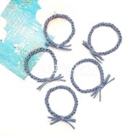 (815) 灰蓝5件套/ 发圈头绳韩版可爱简约皮套绑发绳成人马尾粗橡皮筋扎头发麻花头饰