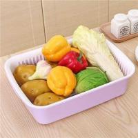 素雅粉一个// 单层普通款沥水篮[小号] 洗菜蓝 家用沥水篮洗菜盆升级大号双层滤水篮多用加厚水果篮