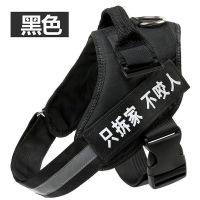 黑色(不含绳+两个字帖) XS码(3-12斤) 狗狗牵引绳遛狗绳项圈中大型犬金毛拉布拉多泰迪狗链子胸背带结实