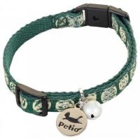绿色猫纹 脖围17~28cm请测量后购买 日本Petio派地奥猫咪项圈猫脖圈颈圈猫铃铛防走失吊牌铭牌安全扣