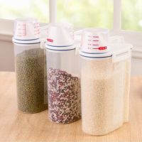 2L米桶 l小号(装的少) 20斤日式多功能分格米桶家用防潮2L小号杂粮收纳盒厨房储米箱缸