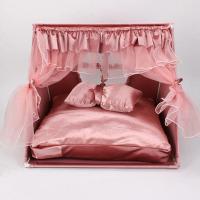 粉色 50*50*50cm 狗窝宠物猫咪窝犬四季通用三角猫床宠物用品夏季泰迪公主宠物帐篷