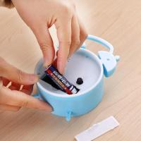 闹钟送的电池10节 闹钟卡通创意简约学生儿童彩色闹表宿舍床头男孩女孩个性时钟钟表