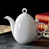 欧式宫廷皇冠咖啡壶 陶瓷1000ml咖啡壶过滤孔茶壶旦形壶水壶 瑕疵 欧式宫廷皇冠咖啡壶 陶瓷1000ml咖啡壶过滤孔茶