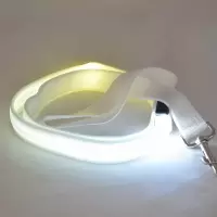 白色 非充电款 狗狗牵引绳发光led宠物牵引带发光宠物拉带宠物狗狗拉绳防走丢