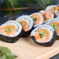 光庆寿司萝卜条200g*3包 光庆寿司海苔大片20张紫菜包饭专用家用即食材料寿司食材工具套装