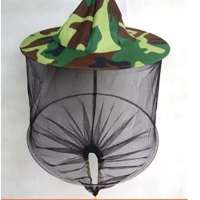 丛林迷彩蜂帽一顶 蜂帽养蜂帽子面纱遮脸防蜂帽半身专用户外夏季收蜂帽全套蜜蜂工具