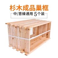 拉好不锈钢丝半成品【5个装】 48.8/23.5 八千成品巢框蜜蜂巢础带框巢脾中蜂蜂巢杉木蜂箱专用全套养蜂工具