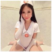 [护士服+手套]送收纳袋 均码 性感女式情趣内衣可爱护士服带手套真人自拍制服成人极度诱惑套装