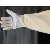 羊皮手套 蜂具加厚羊皮手套养蜂工具防蛰手套防护工具防蜂衣蜂帽手套