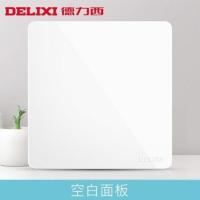 空白面板 德力西开关插座大面板白家用86型无边框821五孔插座暗装16A带开关