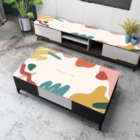 LD2-随性涂鸦 40*60 软玻璃莫兰迪桌布长方形pvc茶几垫透明防水防烫防油桌垫免洗台布